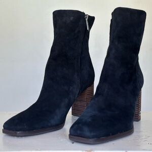 Sam Edelman Osten Black Stacked Heel Ankle Boots Women's Size 8 M
